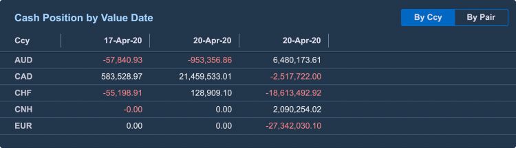 Cash Position by Currency